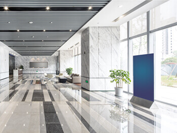 View of a high-end building lobby